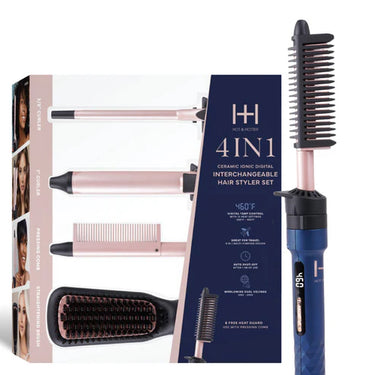 Hot & Hotter 4-in-1 Ceramic Ionic Digital Interchangeable Hair Styler Set 5999 - ANNS BEAUTY SUPPLY